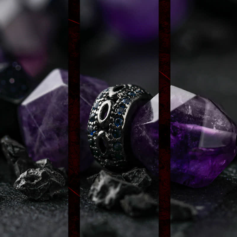 Bracelet en perles d'améthyste naturelle Olivenorma « Mystères » 