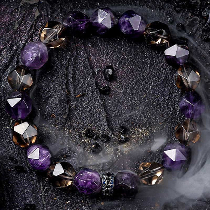 Bracelet en perles d'améthyste naturelle Olivenorma « Mystères » 