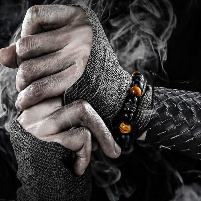 Bracelet en perles de cristal naturel « Lord Black Warrior » Olivenorma - image 14