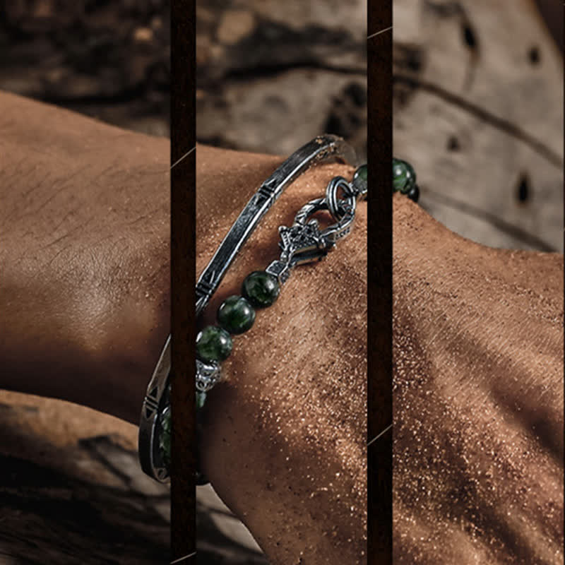Bracelet en perles de séraphinite naturelle Olivenorma « Quiet » - image 3