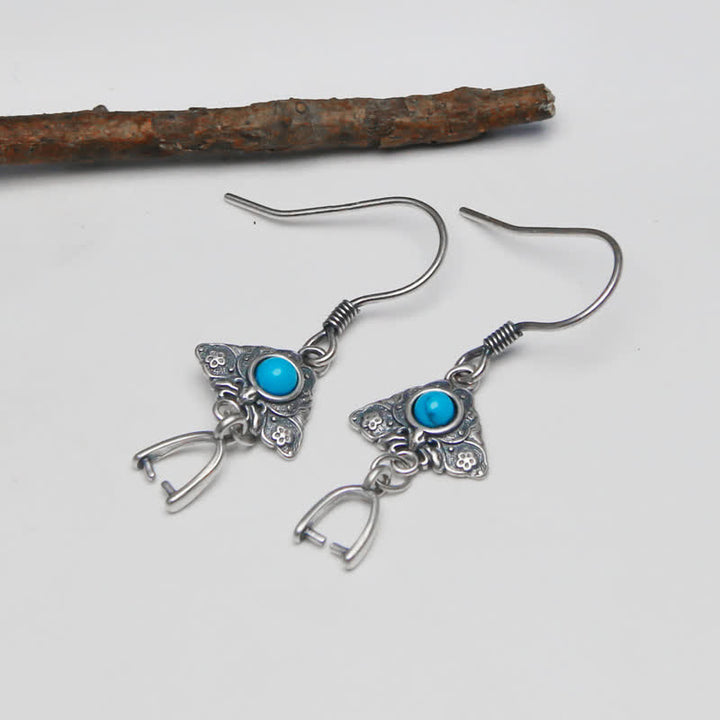 Boucles d'oreilles pendantes en forme de papillon de style ethnique en argent 925 Olivenorma