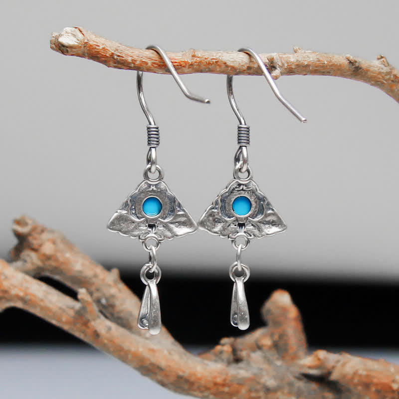 Boucles d'oreilles pendantes en forme de papillon de style ethnique en argent 925 Olivenorma