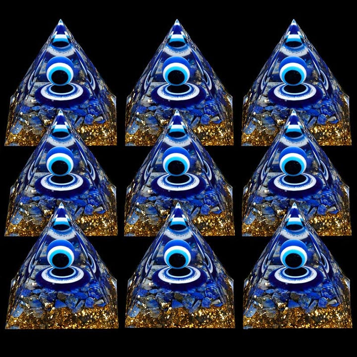 Olivenorma Vision de Sérénité Lapis Lazuli Mauvais Œil Orgone Pyramide - image 6