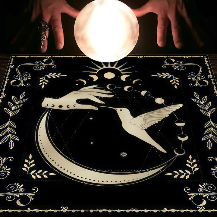 Nappe de tarot Olivenorma Astrologie Fleurs Lune &amp; Soleil 