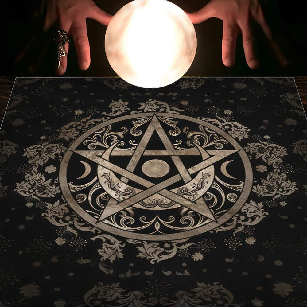 Nappe de tarot Olivenorma Astrologie Fleurs Lune &amp; Soleil 