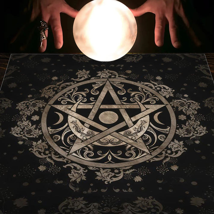 Nappe de tarot Olivenorma Astrologie Fleurs Lune &amp; Soleil 