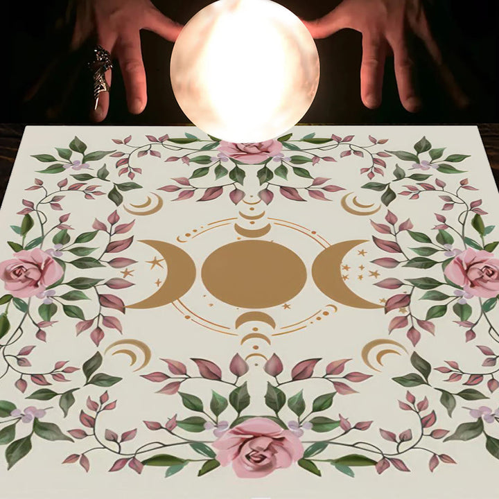 Nappe de tarot Olivenorma Astrologie Fleurs Lune &amp; Soleil 
