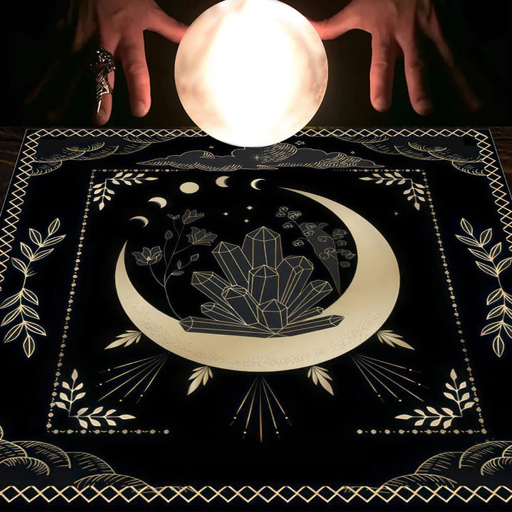 Nappe de tarot Olivenorma Astrologie Fleurs Lune &amp; Soleil 