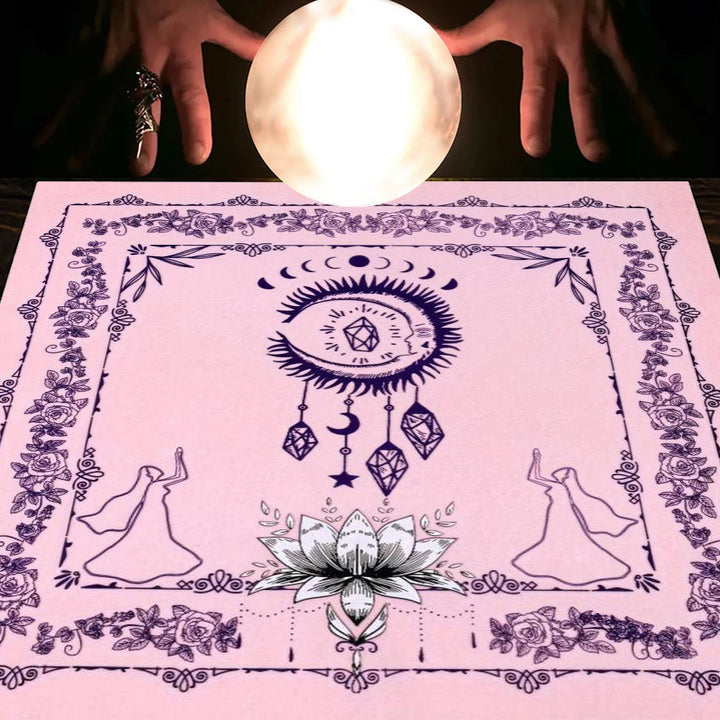 Nappe de tarot Olivenorma Astrologie Fleurs Lune &amp; Soleil 