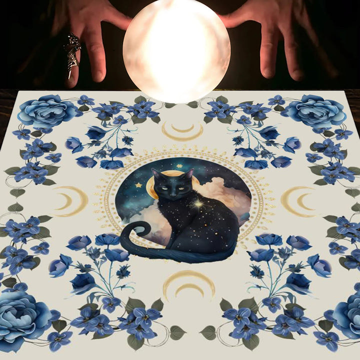 Nappe de tarot Olivenorma Astrologie Fleurs Lune &amp; Soleil 