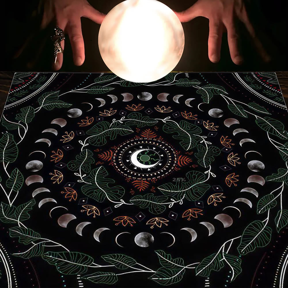 Nappe de tarot Olivenorma Astrologie Fleurs Lune &amp; Soleil 