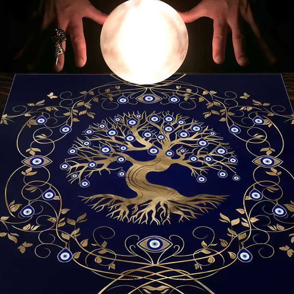 Nappe de tarot Olivenorma Astrologie Fleurs Lune &amp; Soleil 