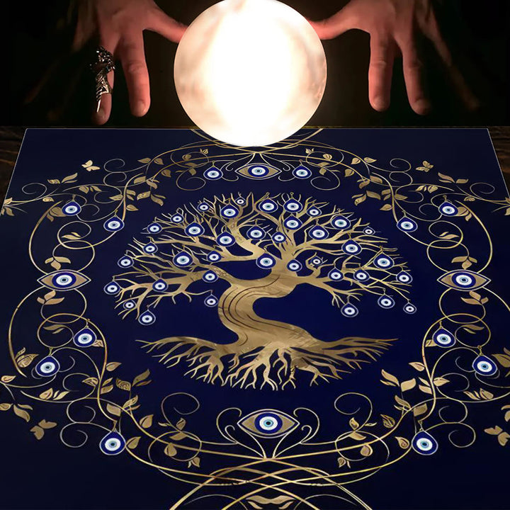 Nappe de tarot Olivenorma Astrologie Fleurs Lune &amp; Soleil 