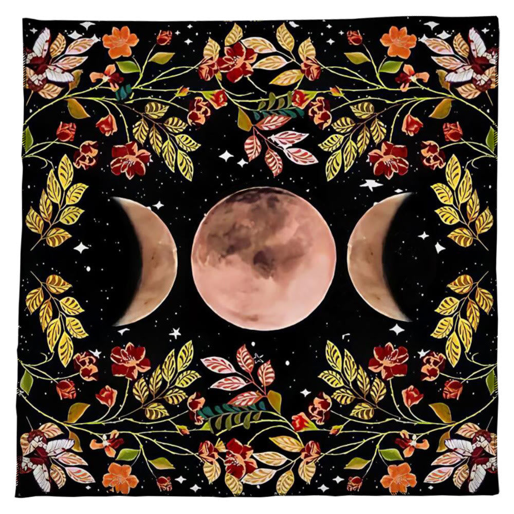 Nappe de tarot Olivenorma Astrologie Fleurs Lune &amp; Soleil 