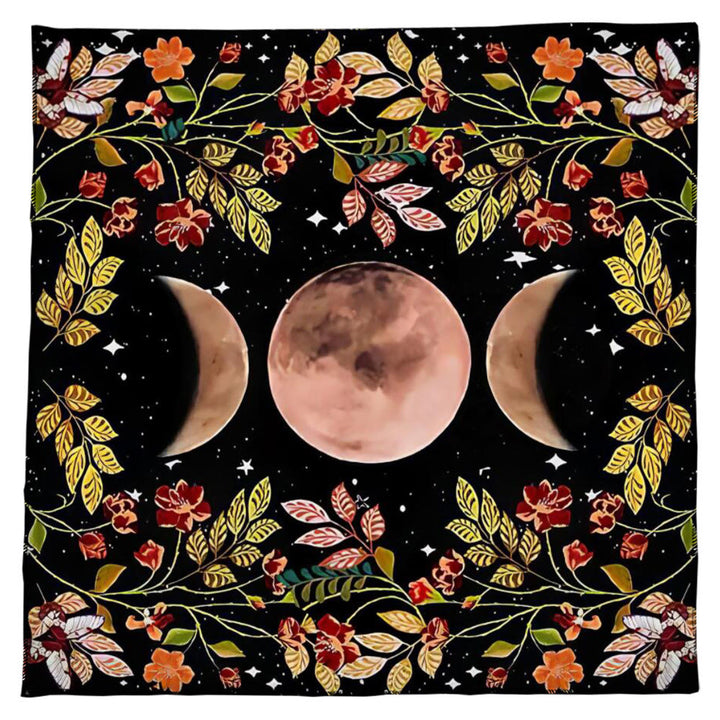 Nappe de tarot Olivenorma Astrologie Fleurs Lune &amp; Soleil 