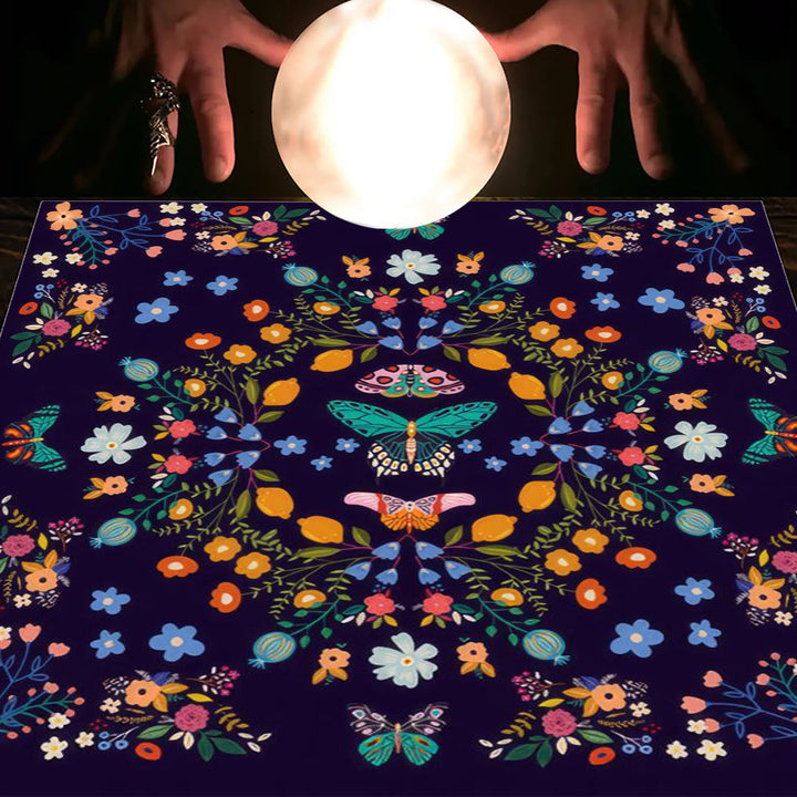 Nappe de tarot Olivenorma Astrologie Fleurs Lune &amp; Soleil 
