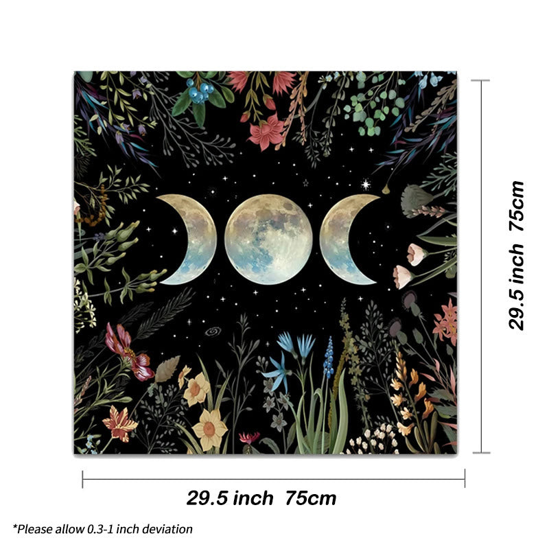 Nappe de tarot divinatoire avec symbole de la triple déesse de la lune Olivenorma