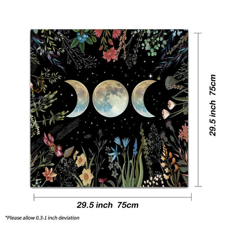 Nappe de tarot divinatoire avec symbole de la triple déesse de la lune Olivenorma