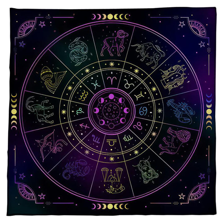 Nappe de tarot divinatoire signes du zodiaque constellations Olivenorma 