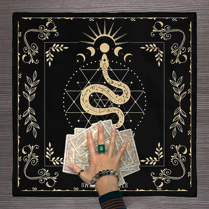 Nappe de tarot divinatoire symbole serpent Olivenorma 