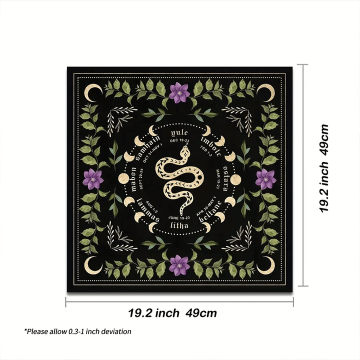 Nappe de tarot divinatoire Olivenorma Spirit Snake Moon Altar 