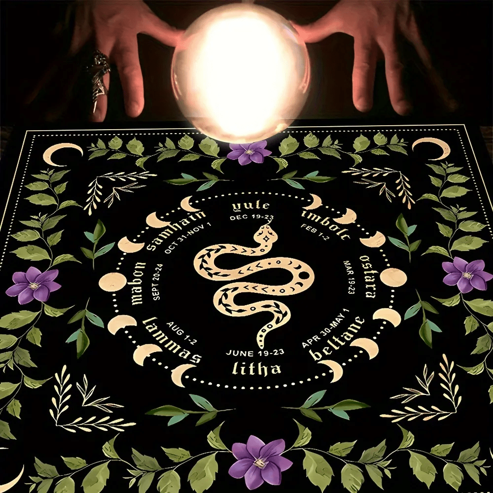 Nappe de tarot divinatoire Olivenorma Spirit Snake Moon Altar 