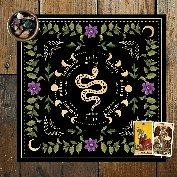 Nappe de tarot divinatoire Olivenorma Spirit Snake Moon Altar 