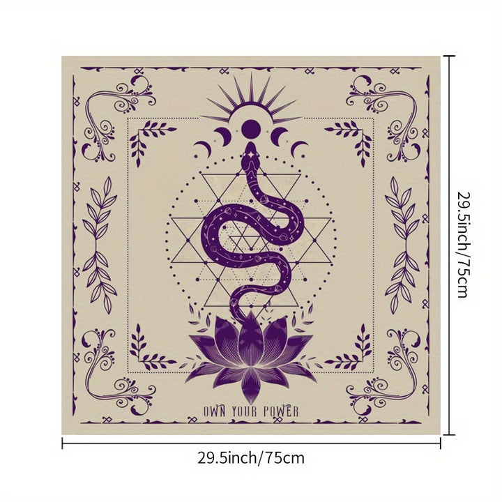 Nappe de tarot divinatoire Olivenorma Snake &amp; Lutos Moon Magic 