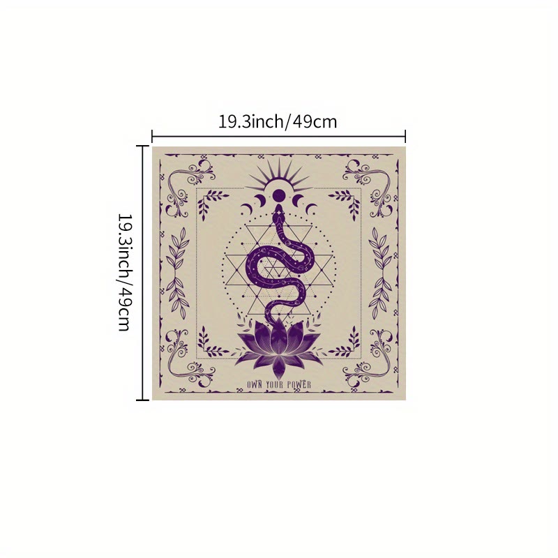 Nappe de tarot divinatoire Olivenorma Snake &amp; Lutos Moon Magic 