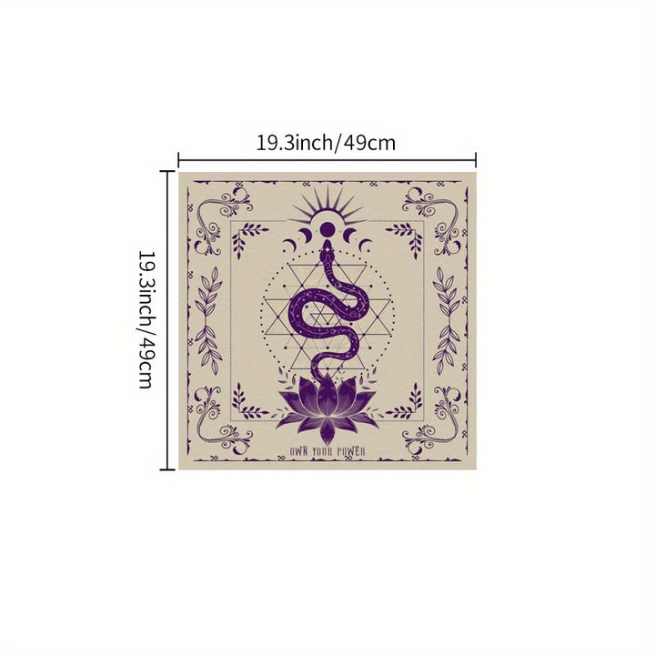 Nappe de tarot divinatoire Olivenorma Snake &amp; Lutos Moon Magic 