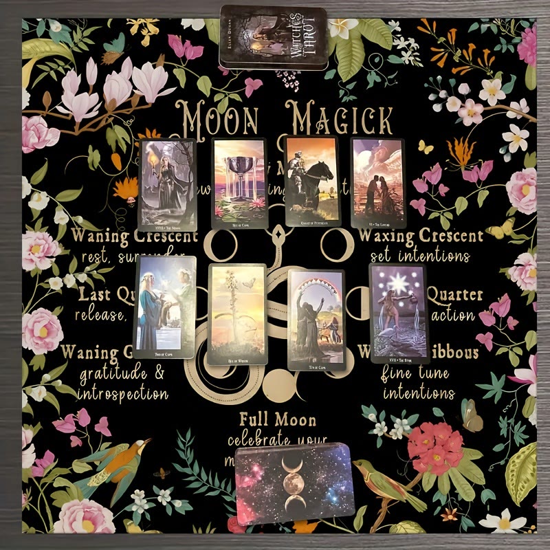 Nappe de tarot divinatoire Olivenorma Snake &amp; Lutos Moon Magic 