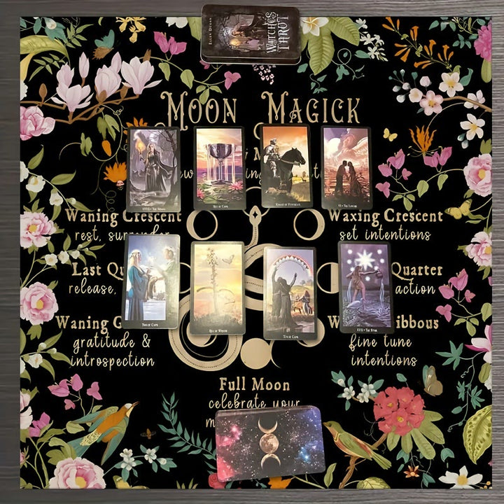 Nappe de tarot divinatoire Olivenorma Snake &amp; Lutos Moon Magic 