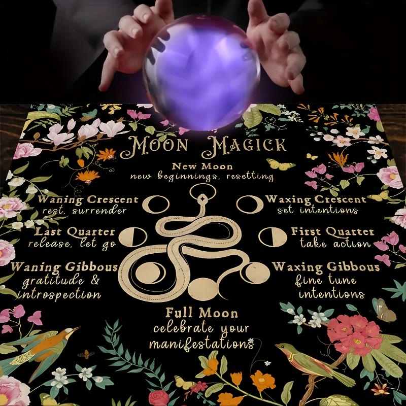 Nappe de tarot divinatoire Olivenorma Snake &amp; Lutos Moon Magic 