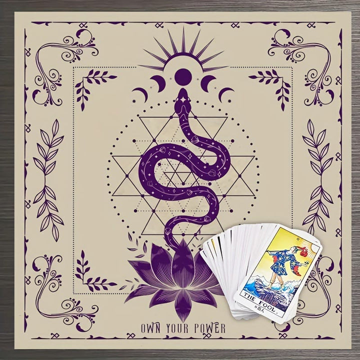 Nappe de tarot divinatoire Olivenorma Snake &amp; Lutos Moon Magic 
