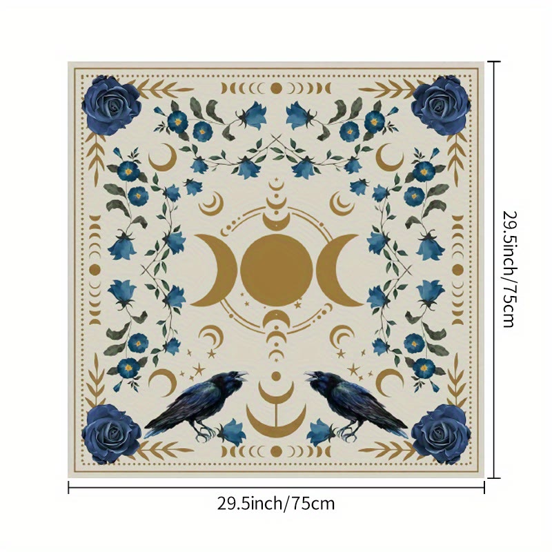 Tapis de cartes d'autel de phases de lune Olivenorma Nappe de tarot 