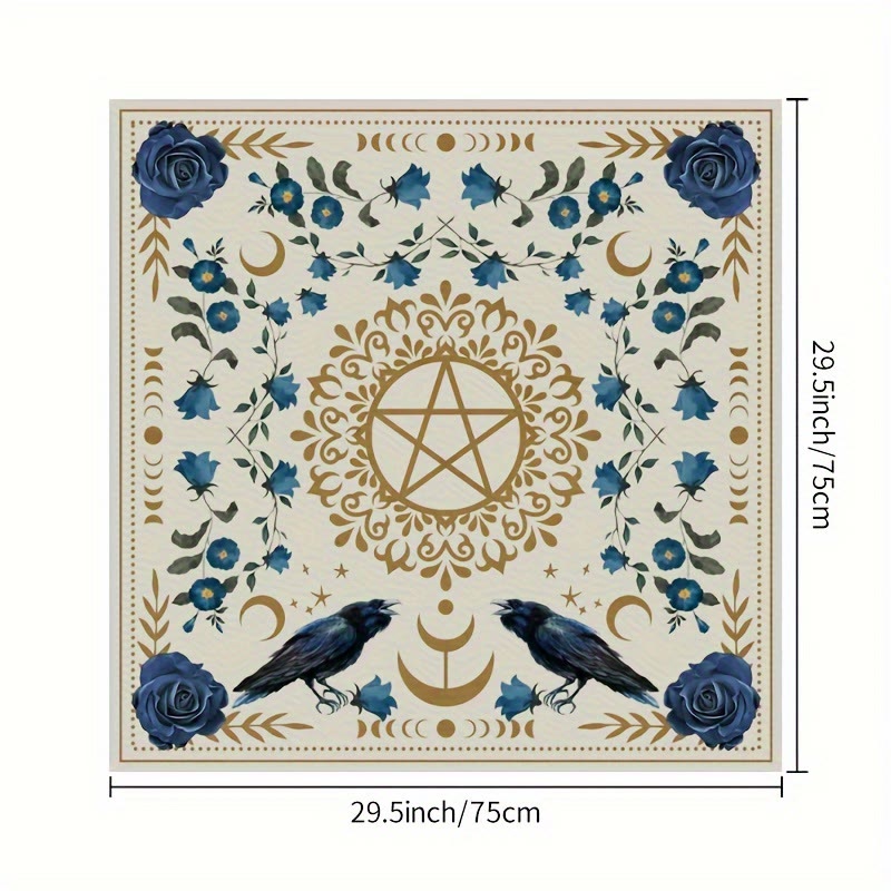 Tapis de cartes d'autel de phases de lune Olivenorma Nappe de tarot 