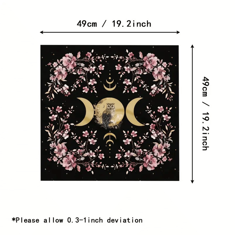 Nappe de tarot Olivenorma Chouette &amp; Sorcière Phase de Lune 