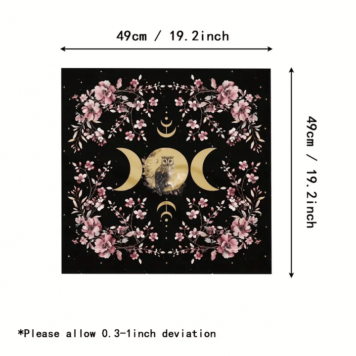 Nappe de tarot Olivenorma Chouette &amp; Sorcière Phase de Lune 