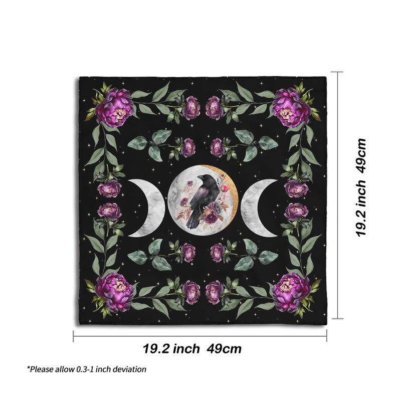 Nappe de tarot Olivenorma Corbeau &amp; Fleurs 
