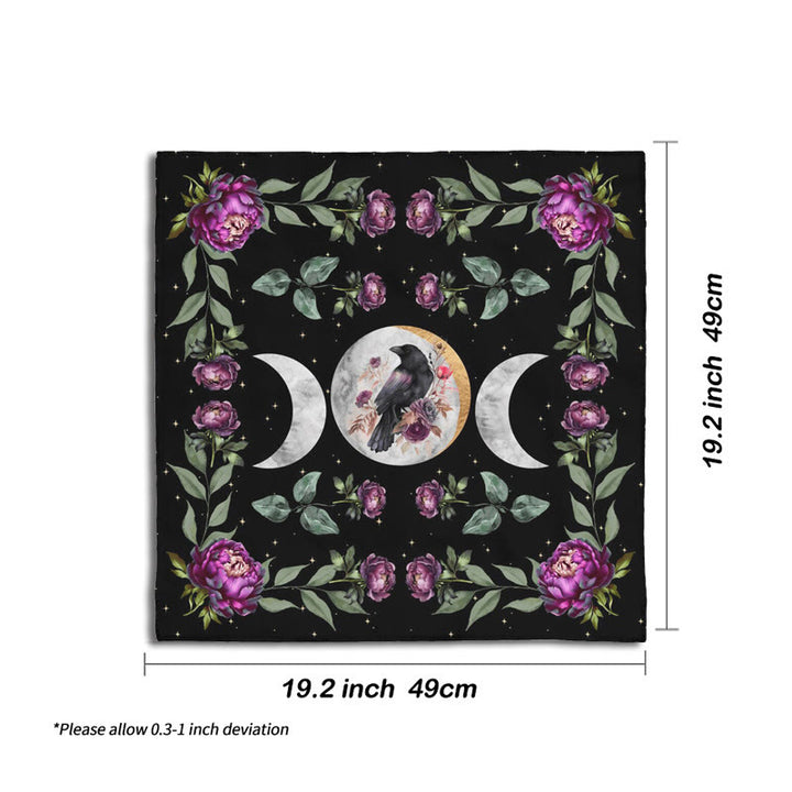 Nappe de tarot Olivenorma Corbeau &amp; Fleurs 