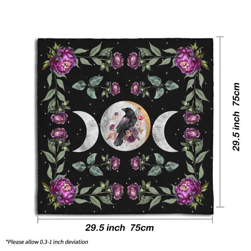 Nappe de tarot Olivenorma Corbeau &amp; Fleurs 