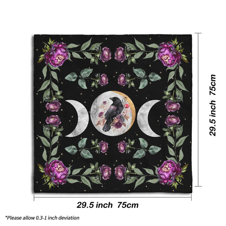 Nappe de tarot Olivenorma Corbeau &amp; Fleurs 