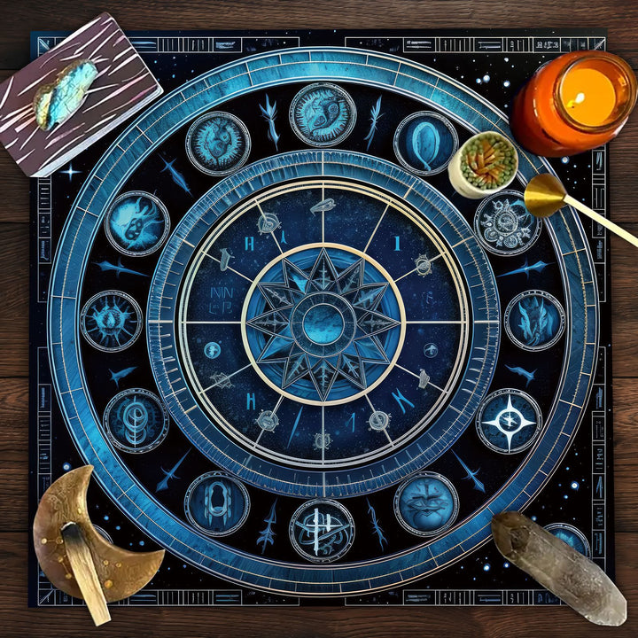 Nappe de tarot signe horoscope astrologique Olivenorma 