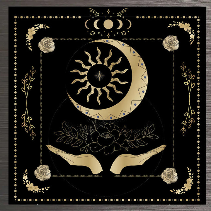 Nappe de tarot de la roue de l'année de l'astrologie du zodiaque Olivenorma 