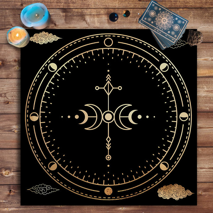 Nappe de tarot de la roue de l'année de l'astrologie du zodiaque Olivenorma 