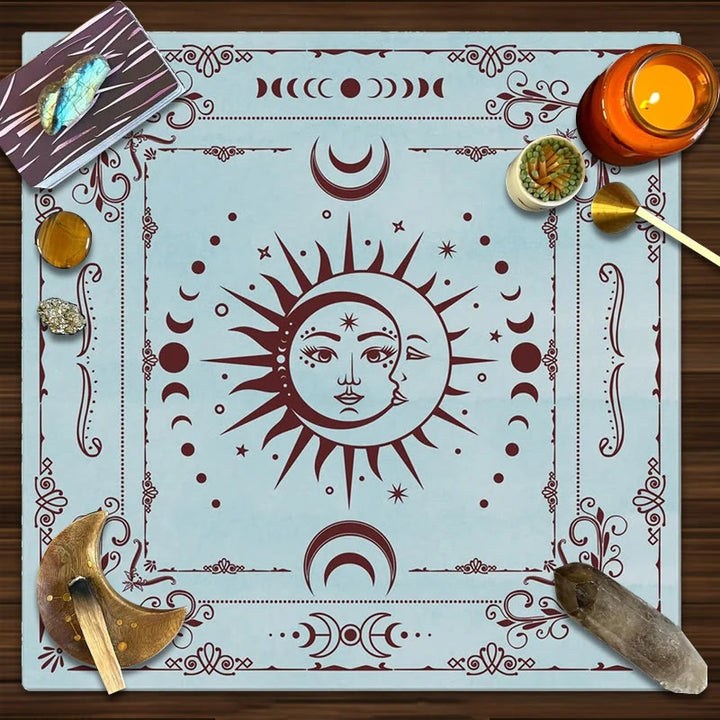 Nappe de tarot mystique des phases de la lune Olivenorma 