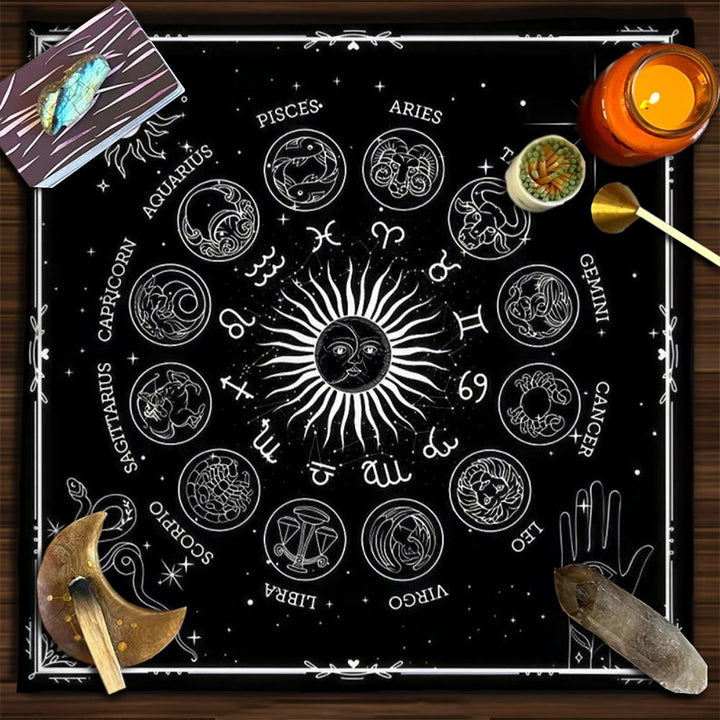 Nappe de tarot Olivenorma 12 constellations signes du zodiaque 
