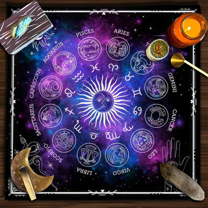Nappe de tarot Olivenorma 12 constellations signes du zodiaque 