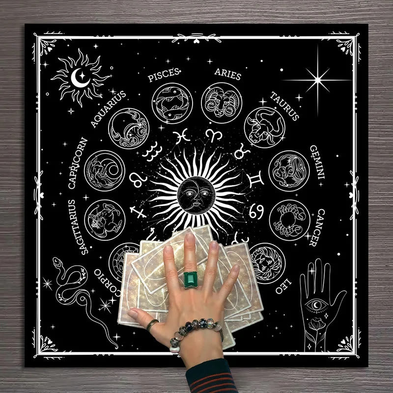 Nappe de tarot Olivenorma 12 constellations signes du zodiaque 