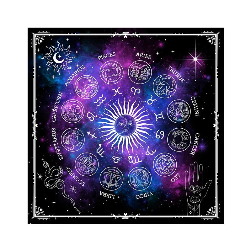 Nappe de tarot Olivenorma 12 constellations signes du zodiaque 